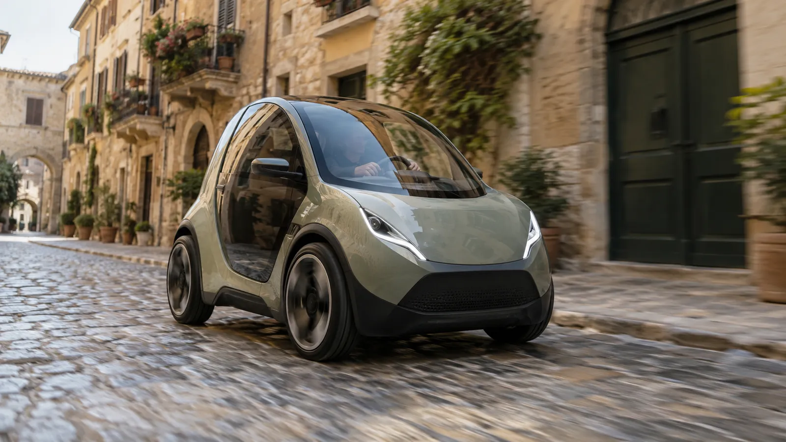 Symbolbild: Elektroauto namens ECCO ist ein kleines Designhighligh