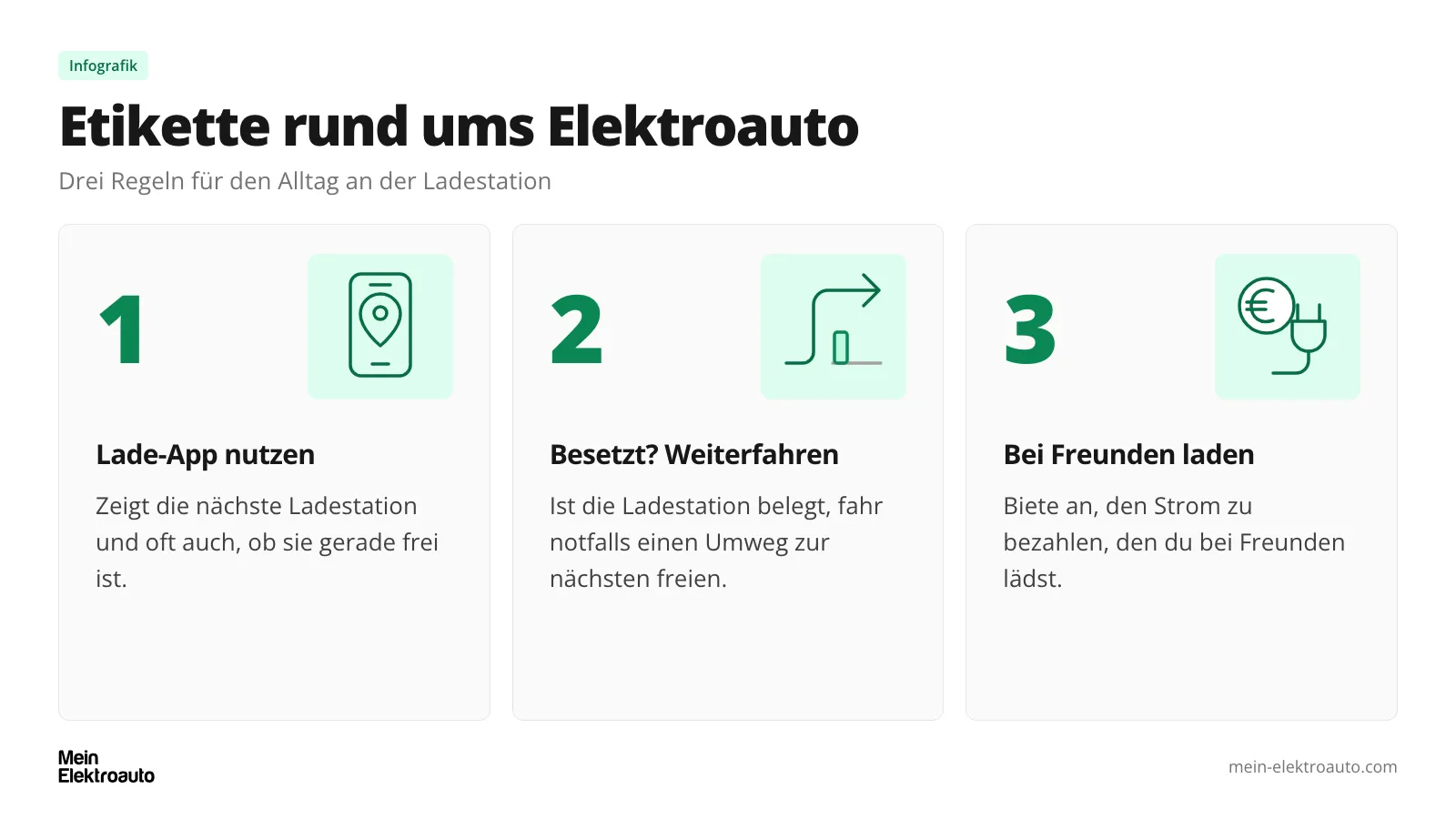 Infografik: Etikette rund ums Elektroauto