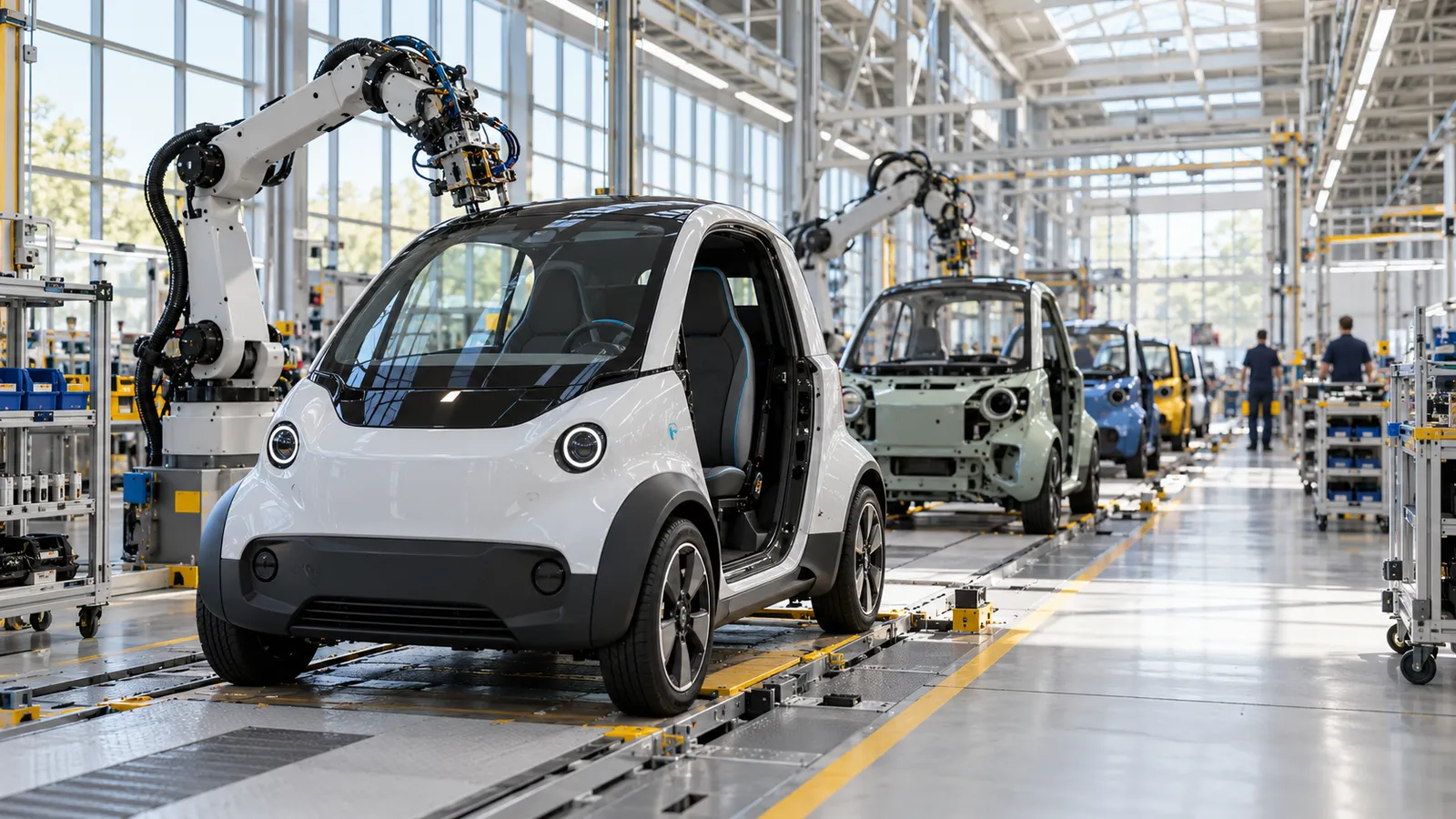 Symbolbild: smart Werk gewährt Einblicke in die Produktion des Elektroauto fortwo electric drive